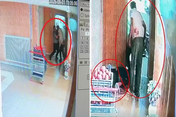 Dehşete düşüren görüntü: Talihsiz adam eşinin yanında öldürüldü