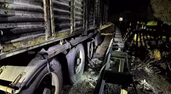 Malatya-Adıyaman Karayolunda Çekicide Yangın Paniği