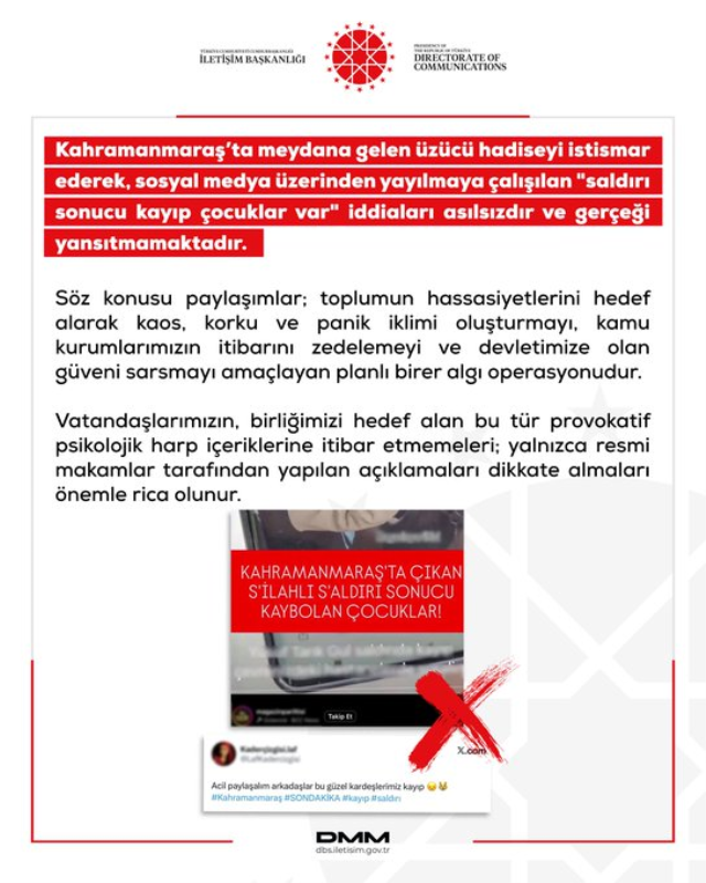 Maraş saldırısı sonrası olay iddia! Cumhurbaşkanlığından jet a&ccedil;ıklama geldi